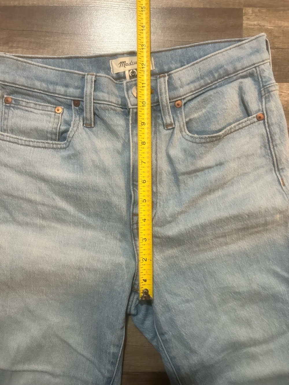 Madewell Light Blue Denim Jeans with Contrast Stitching - Picture 7 of 7